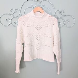 American Eagle Cozy White Knit Sweater